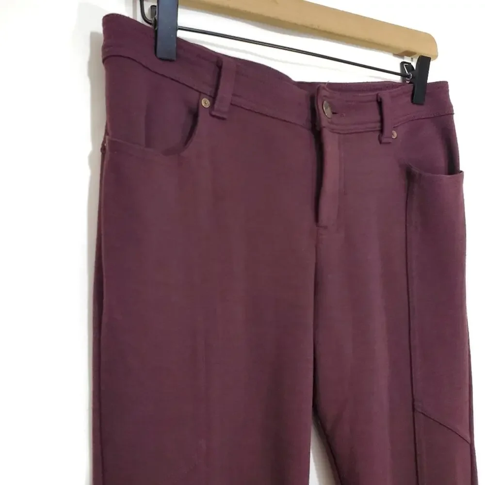 Free People | Stretch Ponte Pants with Angled Stitching and Pockets